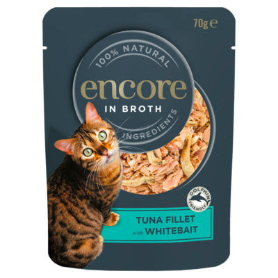 Encore Cat Pouch, Tuna with Whitebait in Broth 70g