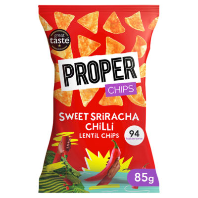 Properchips Sweet Sriracha Chilli Lentil Chips Sharing Bag