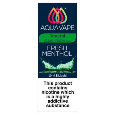 Aqua Vape Menthol E-Liquid 3mg