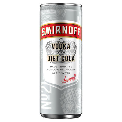 ASDA > Drinks > Smirnoff & Diet Cola Vodka Mixed Drink