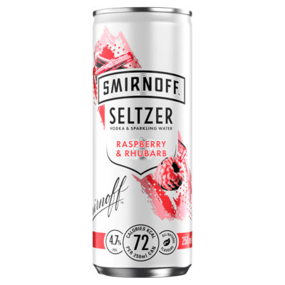 Smirnoff Seltzer Raspberry & Rhubarb Ready to Drink Premix Can