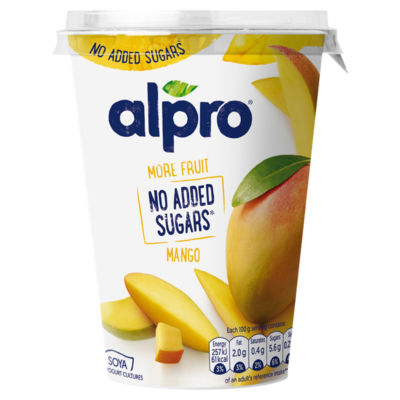 Alpro More Fruit, No Added Sugars Mango Soya Yogurt Alternative