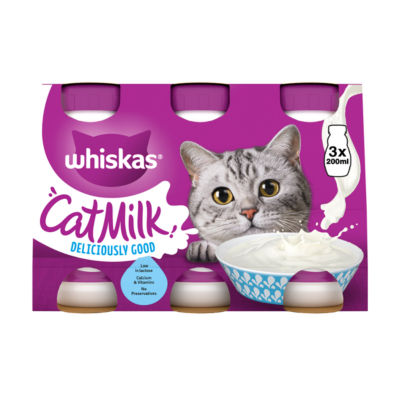Whiskas Cat Milk Cat Treat Bottles x 3