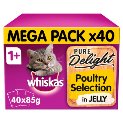 Whiskas 1+ Pure Delight Poultry Selection 40x 85g