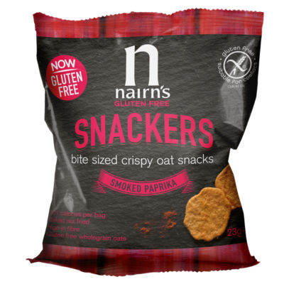 Nairn's Gluten Free Snackers Bite Sized Crispy Oat Snacks Smoked Paprika