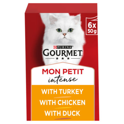 Gourmet Mon Petit Cat Food Pouches Poultry 6x 50g
