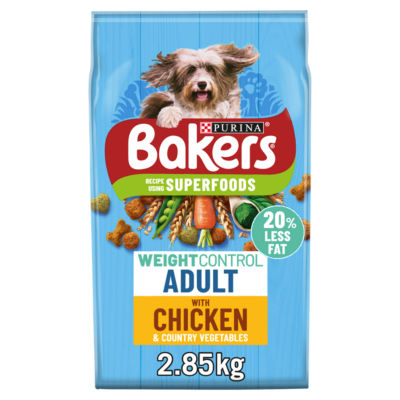 Bakers Weight Control Dry Dog Food Chicken 2.85kg