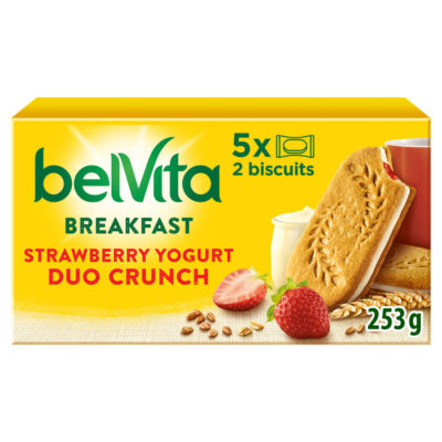 ASDA > Food Cupboard > Belvita Breakfast Biscuits Duo Crunch Strawberry and Live Yogurt 5 Pack