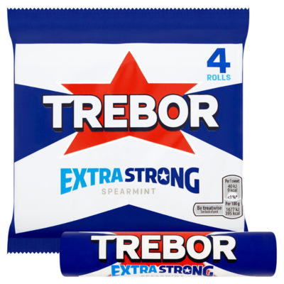Trebor Extra Strong Spearmint Mints Rolls