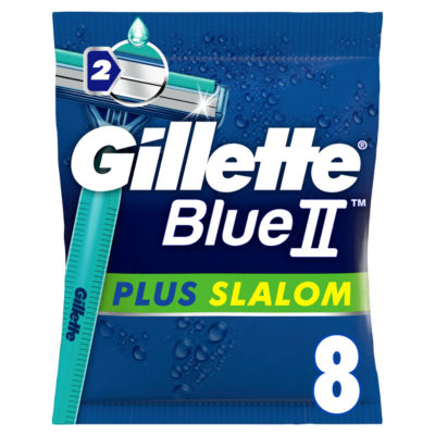 Gillette Blue II Plus Slalom Men's Disposable Razors 8 Pack