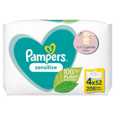 Pampers Sensitive Baby Wipes 4 Packs