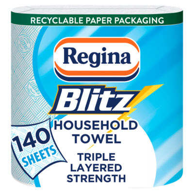 Regina Blitz Household Towel 140 Super-Sized Sheets 2 Rolls