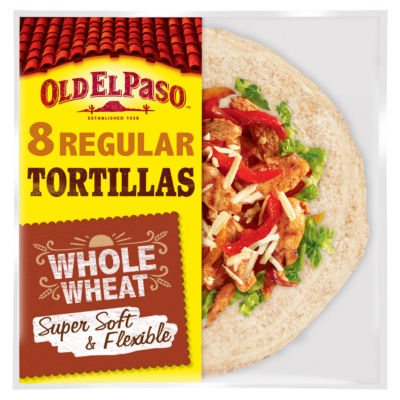 Old El Paso Mexican 8 Regular Super Soft Wholewheat Tortilla Wraps