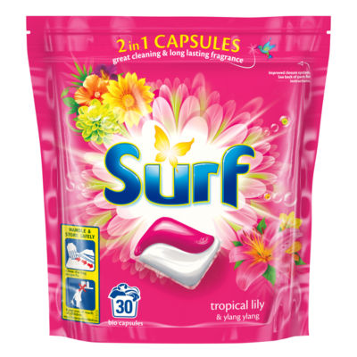 Surf Tropical Lily & Ylang Ylang Washing Liquid Capsules 30 Washes