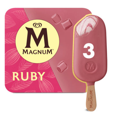 Magnum Made from Ruby Cocoa Beans Ice Cream 3 Pack