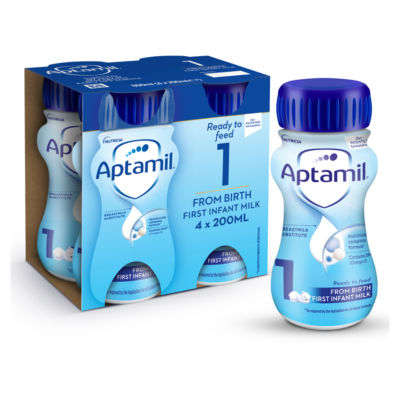 Aptamil 1 First Infant Milk Liquid Ready To Feed Formula From Birth