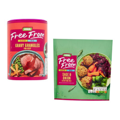 ASDA Free From Gravy Granules & Free From Sage & Onion Stuffing Festive Bundle