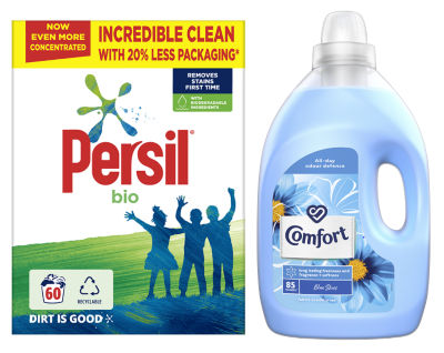 ASDA > Household > Persil Bio Washing Powder & Comfort Blue Skies Fabric Conditioner Bundle