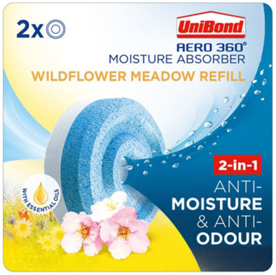 UniBond Aero 360 Wildflower Meadow Moisture Absorber Refill Tabs 2pk