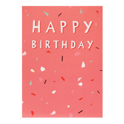 George Home Pink Speckled Birthday Card