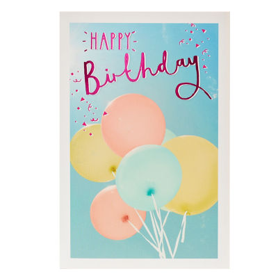 George Home Photographic Balloons Birthday Card