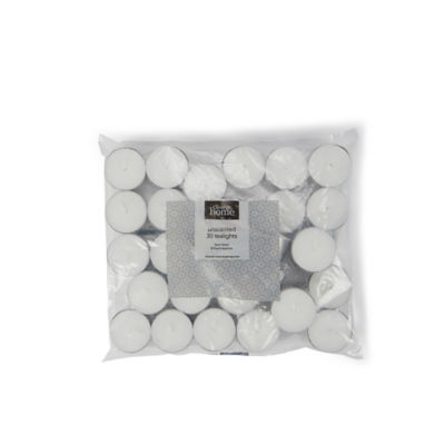 George Home Unscented 8 Hour Burn Tealights 30pk