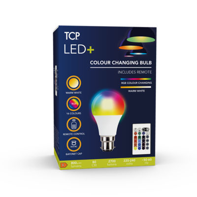 TCP LED 5W Colour Changing BC GLS Lightbulb
