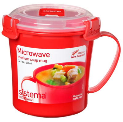 ASDA > Homeware Outdoors > Sistema Red Klip-it Microwaveable Soup Mug