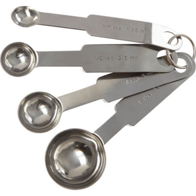 George Home 4-piece Stainless Steel Measuring Spoons - ASDA Groceries