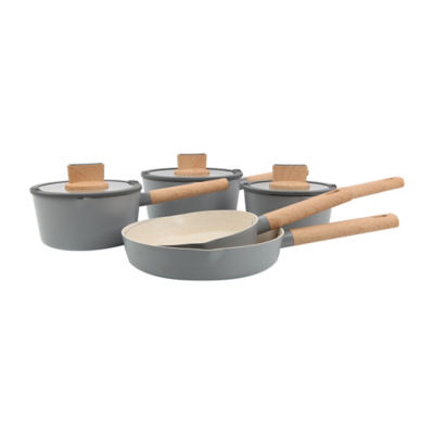 George Home Grey Simplicity 5-Piece Pan Set - ASDA Groceries