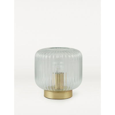 George Home Clear Ribbed Glass Lamp - ASDA Groceries