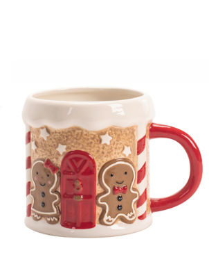 George Home Christmas Gingerbread House-Shaped Mug - ASDA Groceries